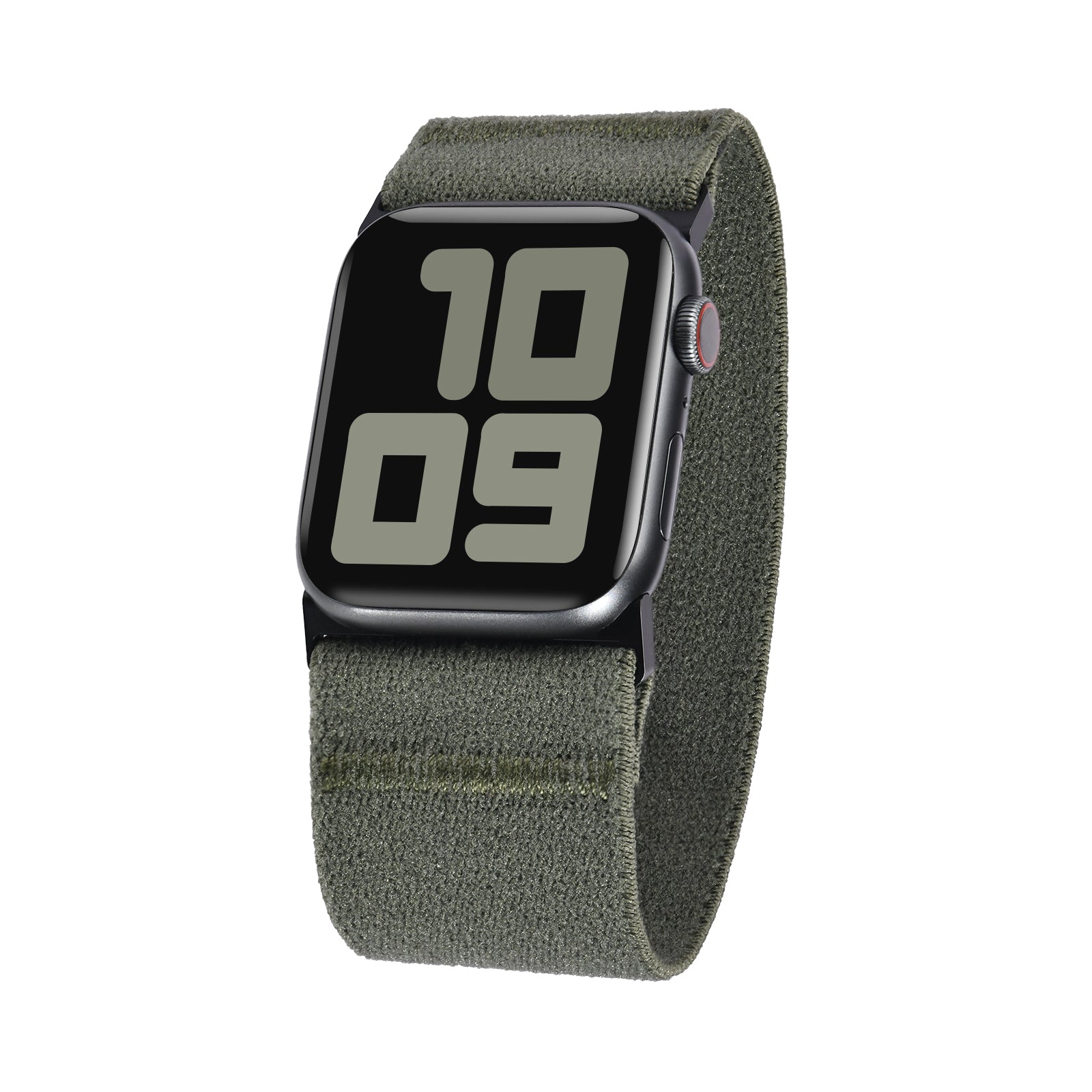 Tefeca Unity Series Elastic Compatible/Replacement Band for Apple Watch/Apple Watch Ultra | Army Green Plush | 38/40/41mm 42/44/45mm