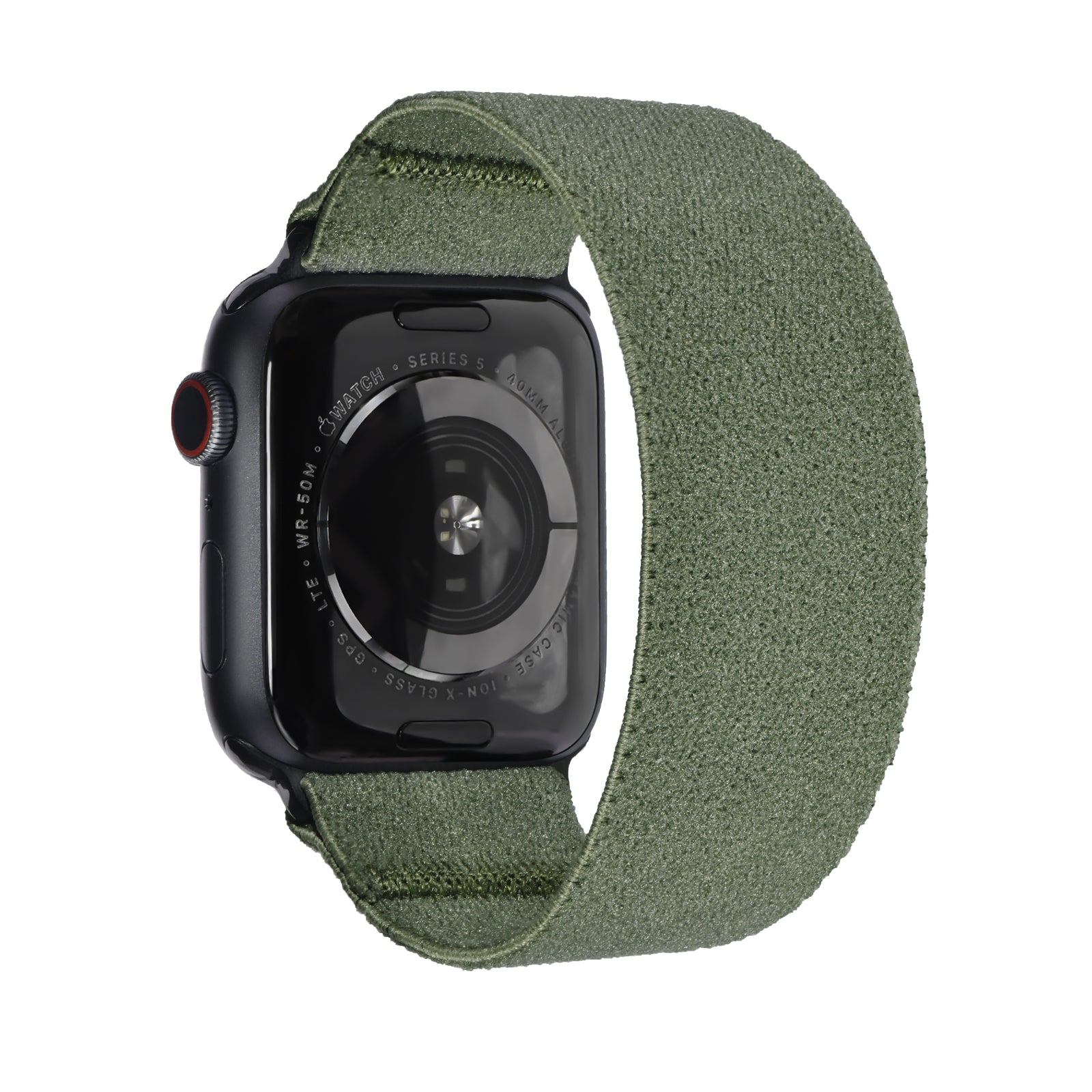 Tefeca Unity Series Elastic Compatible/Replacement Band for Apple Watch/Apple Watch Ultra | Army Green Plush | 38/40/41mm 42/44/45mm